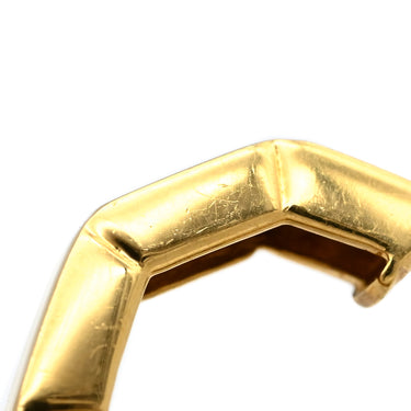 ノンブランド NON BRAND ダイヤ フープ イエローゴールド K18YG ダイヤモンド イヤリング