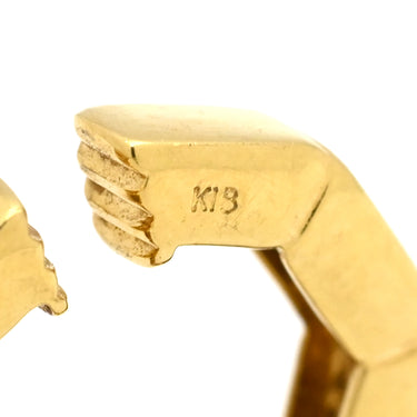 ノンブランド NON BRAND ダイヤ フープ イエローゴールド K18YG ダイヤモンド イヤリング