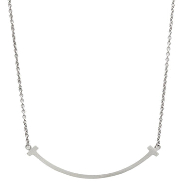ティファニー Tiffany & Co Tスマイル ペンダント スモール ダイヤ 63058793 ホワイトゴールド K18WG ダイヤモンド ネックレス Au750 Tiffany T smile