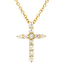 ティファニー Tiffany & Co ミニクロス ダイヤ ペンダント ピンクゴールド K18PG ダイヤモンド ネックレス 11石