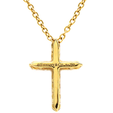 ティファニー Tiffany & Co ミニクロス ダイヤ ペンダント ピンクゴールド K18PG ダイヤモンド ネックレス 11石