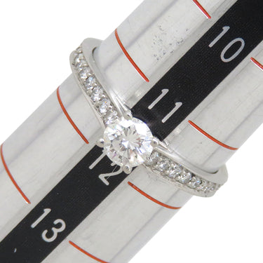 カルティエ Cartier ソリテール ハーフエタニティ プラチナシルバー Pt950 ダイヤモンド #52(JP12) リング 指輪 1粒 1石 11.5号