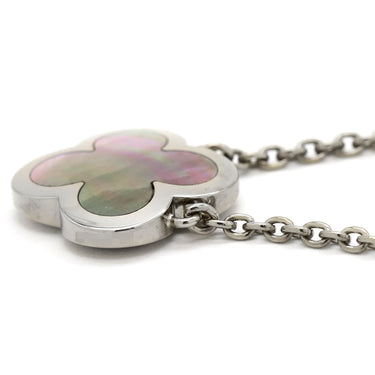 ヴァンクリーフアーペル Van Cleef & Arpels ピュア アルハンブラ ブラックシェル VCARA39600 ブラックシェル×ホワイトゴールド K18WG ブラックマザーオブパール ネックレス 750