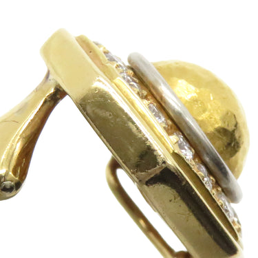 ショーメ CHAUMET イエローゴールド ダイヤモンド K24YG(中央部分のみ) K18YG イヤリング ダイヤ 24K×18K Au999 Au750 オクタゴン　　