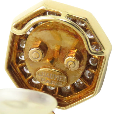 ショーメ CHAUMET イエローゴールド ダイヤモンド K24YG(中央部分のみ) K18YG イヤリング ダイヤ 24K×18K Au999 Au750 オクタゴン　　