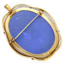 ノンブランド NON BRAND カメオ イエローゴールドXプラチナシルバー K18YG Pt900 ダイヤモンド ブローチ 彫刻 ペンダントトップ