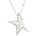 TASAKI TASAKI アブストラクト スター ルーチェ パールホワイト×ホワイトゴールド K18WG パール ダイヤモンド ネックレス 新品同様 750 WG ホワイトゴールド 星 パール ダイヤモンド