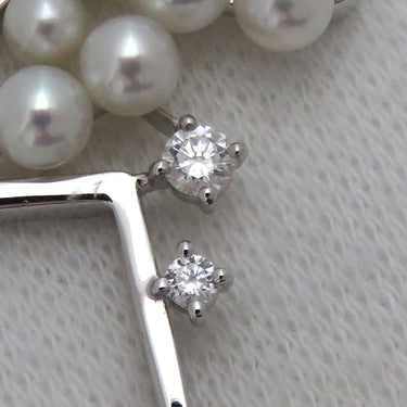 TASAKI TASAKI アブストラクト スター ルーチェ パールホワイト×ホワイトゴールド K18WG パール ダイヤモンド ネックレス 新品同様 750 WG ホワイトゴールド 星 パール ダイヤモンド