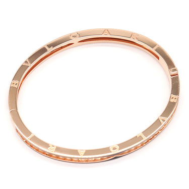 ブルガリ BVLGARI ビーゼロワン B-zero1 ロック 357581 ピンクゴールド K18PG セラミック M ブレスレット スタッズ AU750 18K PG バングル