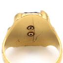 ハーフジョーンズ HARFF JONES カレッジリング イエローゴールド K10YG リング 指輪 青 紺 ビンテージ 20号