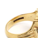 ハーフジョーンズ HARFF JONES カレッジリング イエローゴールド K10YG リング 指輪 青 紺 ビンテージ 20号