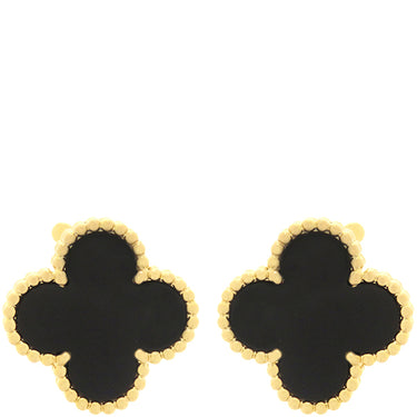 ヴァンクリーフアーペル Van Cleef & Arpels ヴィンテージ アルハンブラ イヤリング VCARA44200 ブラック×イエローゴールド K18YG オニキス イヤリング 黒 750YG 18K