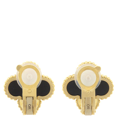 ヴァンクリーフアーペル Van Cleef & Arpels ヴィンテージ アルハンブラ イヤリング VCARA44200 ブラック×イエローゴールド K18YG オニキス イヤリング 黒 750YG 18K