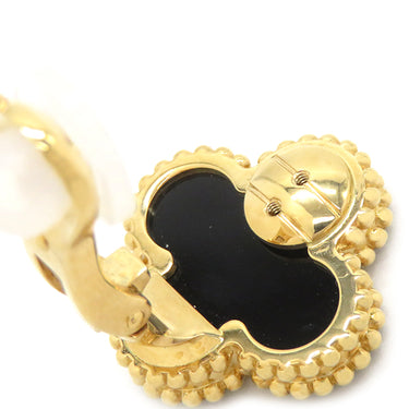ヴァンクリーフアーペル Van Cleef & Arpels ヴィンテージ アルハンブラ イヤリング VCARA44200 ブラック×イエローゴールド K18YG オニキス イヤリング 黒 750YG 18K