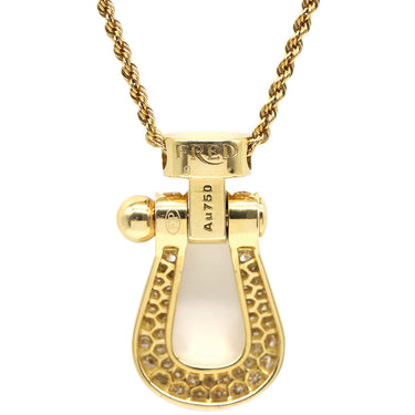 フレッド FRED フォース10 LM フルダイヤ 3B0209 イエローゴールド K18YG ダイヤモンド ネックレス AU750 18K