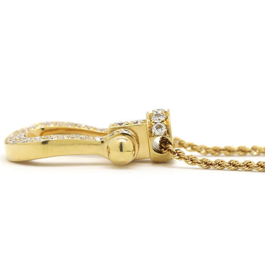 フレッド FRED フォース10 LM フルダイヤ 3B0209 イエローゴールド K18YG ダイヤモンド ネックレス AU750 18K