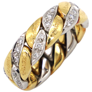 ピアジェ PIAGET ダイヤ チェーンリング イエローゴールドXホワイトゴールド K18YG K18WG ダイヤモンド リング 指輪 コンビ 16号