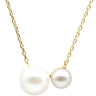 4℃ 4℃ K18 イエローゴールド ツイン パール ネックレス イエローゴールド K18YG パール ネックレス K18YG 750 真珠