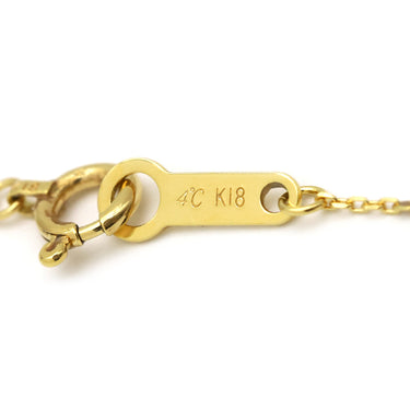 4℃ 4℃ K18 イエローゴールド ツイン パール ネックレス イエローゴールド K18YG パール ネックレス K18YG 750 真珠