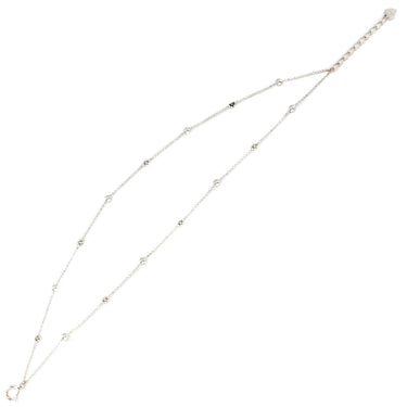 ノンブランド NON BRAND ボールチェーン Wチェーンブレス ホワイトゴールド K18WG ブレスレット 750 18K