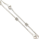 ノンブランド NON BRAND ボールチェーン Wチェーンブレス ホワイトゴールド K18WG ブレスレット 750 18K