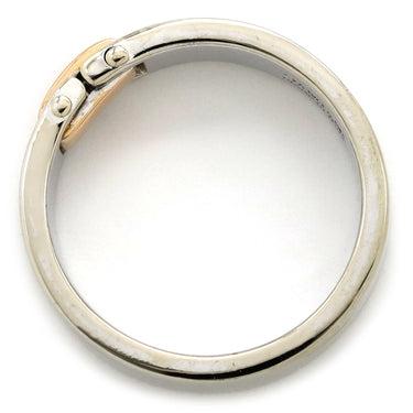 ダミアーニ DAMIANI ロゴ リング ピンクゴールド×ホワイトゴールド K18PG K18WG ダイヤモンド リング 指輪 PG×WG コンビ 1P ダイヤモンド 16号