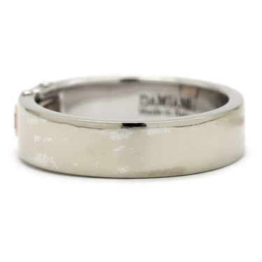 ダミアーニ DAMIANI ロゴ リング ピンクゴールド×ホワイトゴールド K18PG K18WG ダイヤモンド リング 指輪 PG×WG コンビ 1P ダイヤモンド 16号