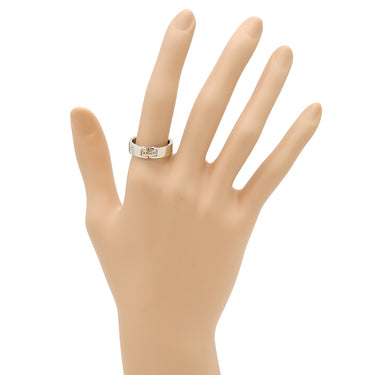 ダミアーニ DAMIANI ロゴ リング ピンクゴールド×ホワイトゴールド K18PG K18WG ダイヤモンド リング 指輪 PG×WG コンビ 1P ダイヤモンド 16号