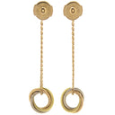 カルティエ Cartier トリニティ ダイヤ ホワイトゴールドXイエローゴールドXピンクゴールド K18YG K18PG K18WG ピアス ドロップ 1P 750 18K