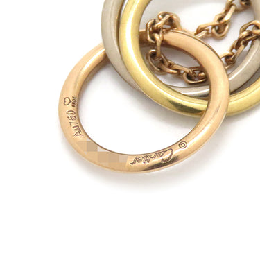 カルティエ Cartier トリニティ ダイヤ ホワイトゴールドXイエローゴールドXピンクゴールド K18YG K18PG K18WG ピアス ドロップ 1P 750 18K