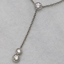 ティファニー Tiffany & Co バイ ザ ヤード 3ドロップ ダイヤモンド プラチナシルバー Pt950 ダイヤモンド ネックレス 3P