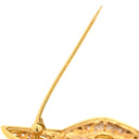 ノンブランド NON BRAND エメラルド ダイヤ イエローゴールド K18YG エメラルド ダイヤモンド ブローチ ハチ MOTH 昆虫モチーフ