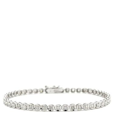 ノンブランド NON BRAND テニスブレスレット ホワイトゴールド K18WG ダイヤモンド ブレスレット ダイヤブレス