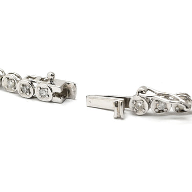 ノンブランド NON BRAND テニスブレスレット ホワイトゴールド K18WG ダイヤモンド ブレスレット ダイヤブレス