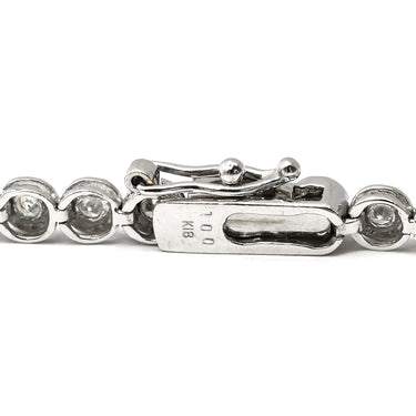 ノンブランド NON BRAND テニスブレスレット ホワイトゴールド K18WG ダイヤモンド ブレスレット ダイヤブレス