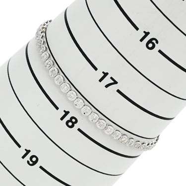 ノンブランド NON BRAND テニスブレスレット ホワイトゴールド K18WG ダイヤモンド ブレスレット ダイヤブレス