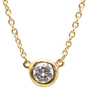 ティファニー Tiffany & Co バイザヤード シングルダイヤモンド ペンダント イエローゴールド K18YG ダイヤモンド ネックレス 750YG T&Co. 1石 エルサペレッティ