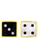 ティファニー Tiffany & Co ヴィンテージ サイコロモチーフ ホワイトXブラックXイエローゴールド K18YG オニキス マザーオブパール ピアス 黒 白 ダイス