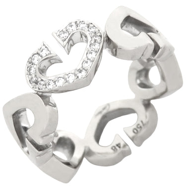 カルティエ Cartier Cハート ダイヤ ホワイトゴールド K18WG ダイヤモンド ＃48(JP8) リング 指輪 750 WG 18金 18K 8号