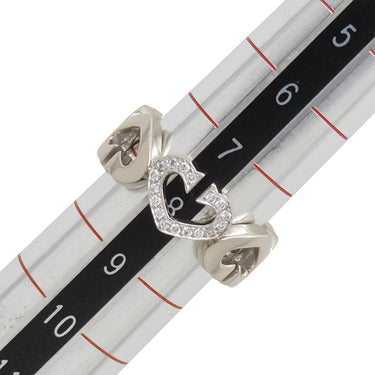 カルティエ Cartier Cハート ダイヤ ホワイトゴールド K18WG ダイヤモンド ＃48(JP8) リング 指輪 750 WG 18金 18K 8号