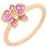 カルティエ Cartier カレス ドルキデ パル カルティエ B4096048 ピンクゴールド K18PG ピンクサファイア ダイヤモンド #48(JP8) リング 指輪 Au750 PG 蘭モチーフ 8号