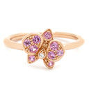 カルティエ Cartier カレス ドルキデ パル カルティエ B4096048 ピンクゴールド K18PG ピンクサファイア ダイヤモンド #48(JP8) リング 指輪 Au750 PG 蘭モチーフ 8号