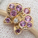 カルティエ Cartier カレス ドルキデ パル カルティエ B4096048 ピンクゴールド K18PG ピンクサファイア ダイヤモンド #48(JP8) リング 指輪 Au750 PG 蘭モチーフ 8号