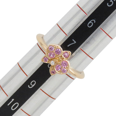 カルティエ Cartier カレス ドルキデ パル カルティエ B4096048 ピンクゴールド K18PG ピンクサファイア ダイヤモンド #48(JP8) リング 指輪 Au750 PG 蘭モチーフ 8号
