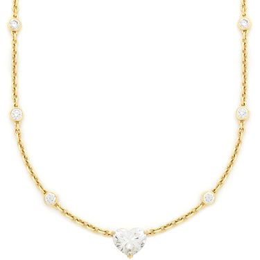 カルティエ Cartier ハートシェイプダイヤ イエローゴールド K18YG ネックレス 18金 18K