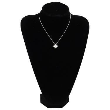 ヴァンクリーフアーペル Van Cleef & Arpels ヴィンテージ アルハンブラ ペンダント VCARP6L800 ホワイトゴールド K18WG ダイヤモンド ネックレス 2020年ホリデー限定 Au750 ギヨシェ　