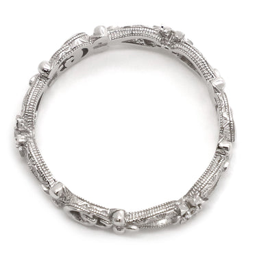 グッチ GUCCI GG フローラ ダイヤリング ホワイトゴールド K18WG ダイヤモンド #18 リング 指輪 Au750 17号