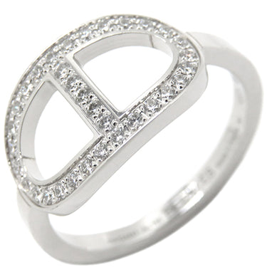 エルメス HERMES シェーヌダンクル コントゥール MM H123603B 00052 ホワイトゴールド K18WG ダイヤモンド #52(JP12) リング 指輪 750AU 11.5号