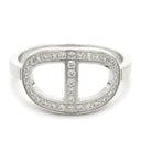 エルメス HERMES シェーヌダンクル コントゥール MM H123603B 00052 ホワイトゴールド K18WG ダイヤモンド #52(JP12) リング 指輪 750AU 11.5号