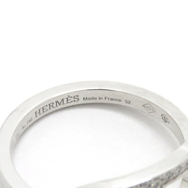 エルメス HERMES シェーヌダンクル コントゥール MM H123603B 00052 ホワイトゴールド K18WG ダイヤモンド #52(JP12) リング 指輪 750AU 11.5号
